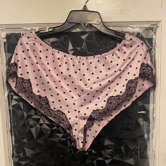 Victoria's Secret Other - Victoria's Secret Pink and Black Polka Dot Lace Panties